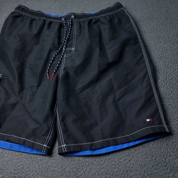 Tommy Hilfiger Swim Board Shorts Mens XL 34x9 Trunks Black - Picture 5 of 9
